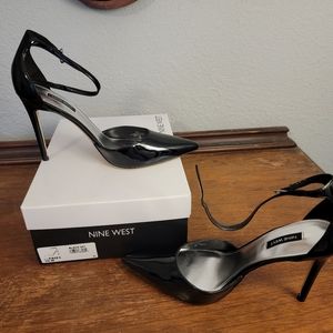Black Patent Nine West Heels Size 10